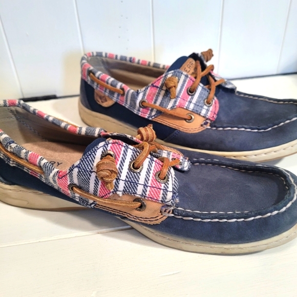 Sperry Top-sider Ivyfish Stripe Navy Boat Shoe, 8M - Picture 10 of 10